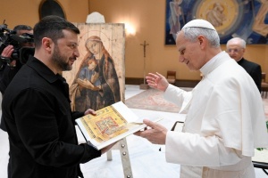 papież leon i prezydent Żeleński